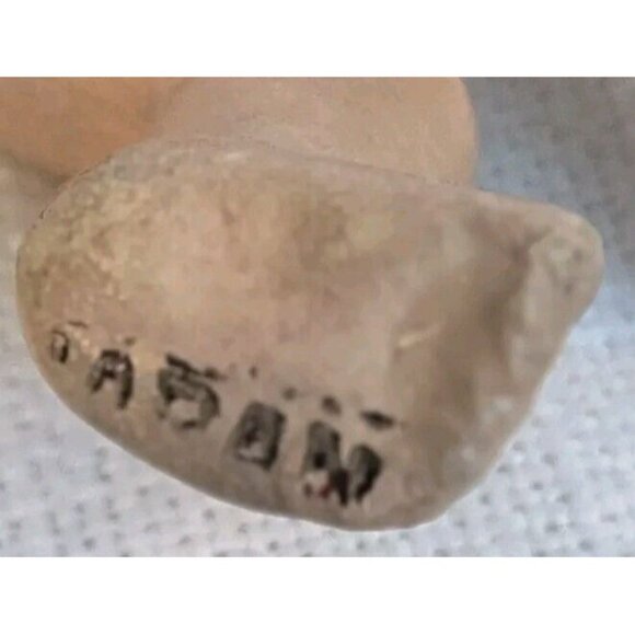 Bisque Jointed Baby Doll Japan Stringed Stamped Mouth Miniature Porcelain Vtg 4" - Picture 6 of 16